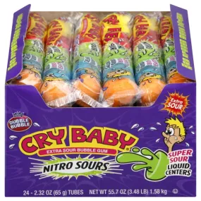 Cry Baby Nitro Sour Liquid Center Gumballs 9pc Tube