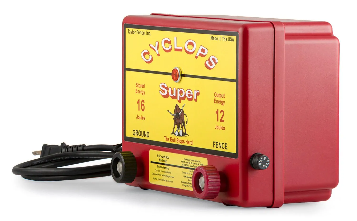 Cyclops Super 12 Joule AC Fence Charger