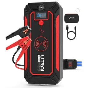 Digital Car Jump Starter - 10W Wireless Charging LCD Screen Portable Battery Jump Starter Box