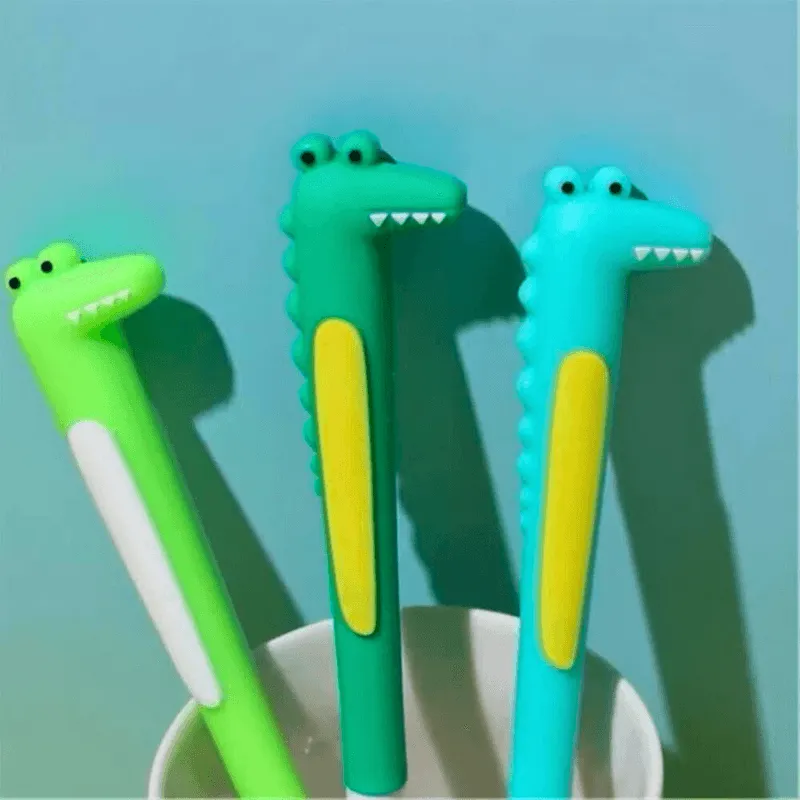 Dino Kids Toothbrush Extra Soft Bristles, Ergonomically Designed Grip For Boys Girls (Random design, Pack of 1)