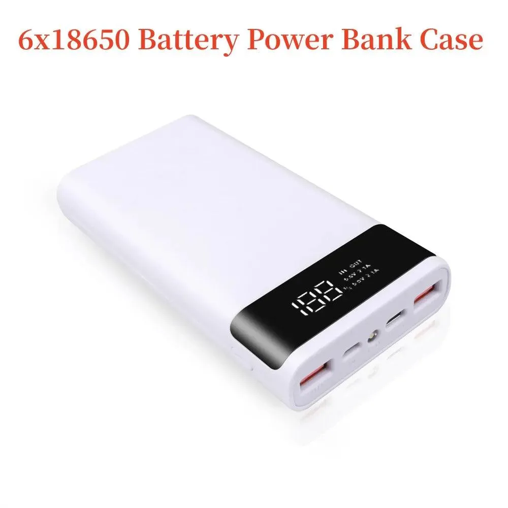 DIY 20000mAh 18650 Power Bank Case with Dual USB & Type C Ports - Customizable Charging Solution for iPhone and Xiaomi