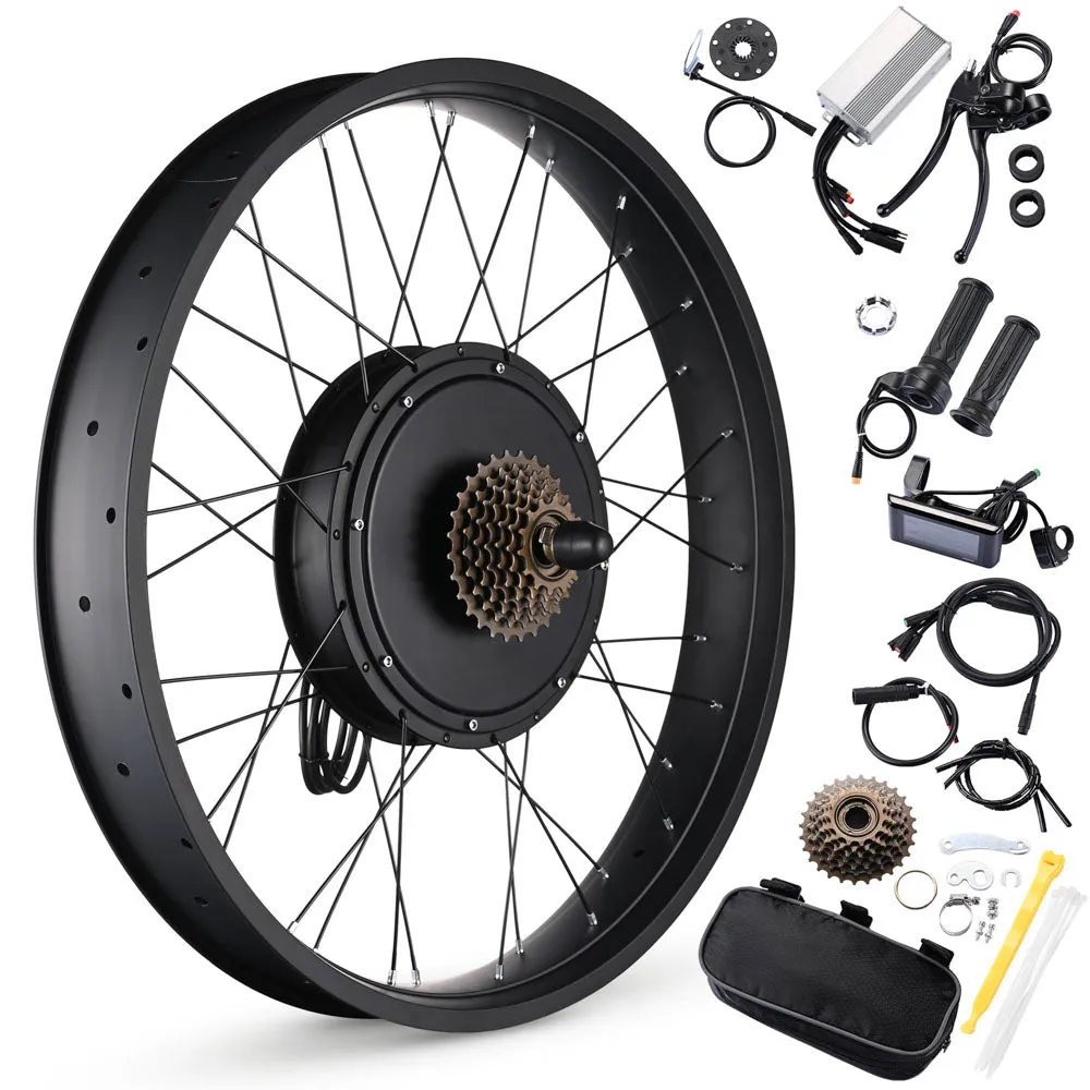 DIY 26 Inch 1000w Fat Tire Ebike Conversion Kit Rear Pedal Assist