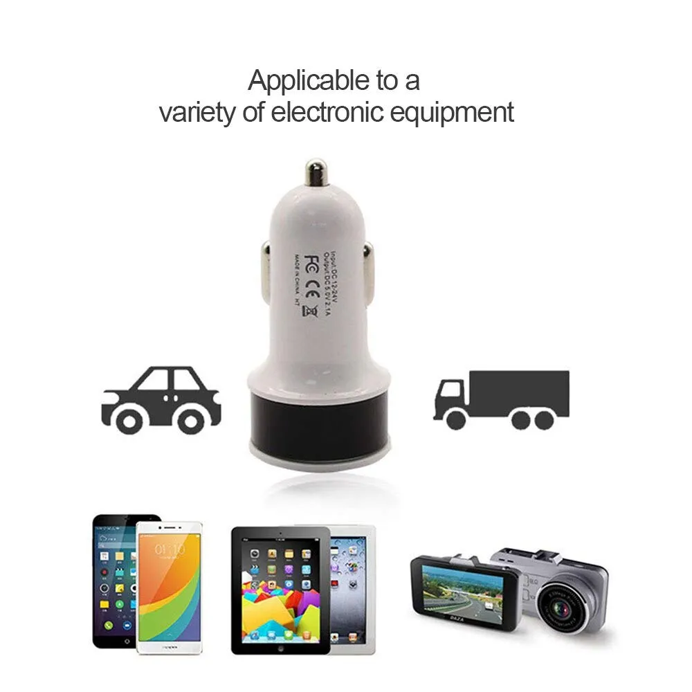 Dual output usb car charger 5v 2.1a 1a dual usb charger compatible with iphone5 6 nokia sony lg gps car charger