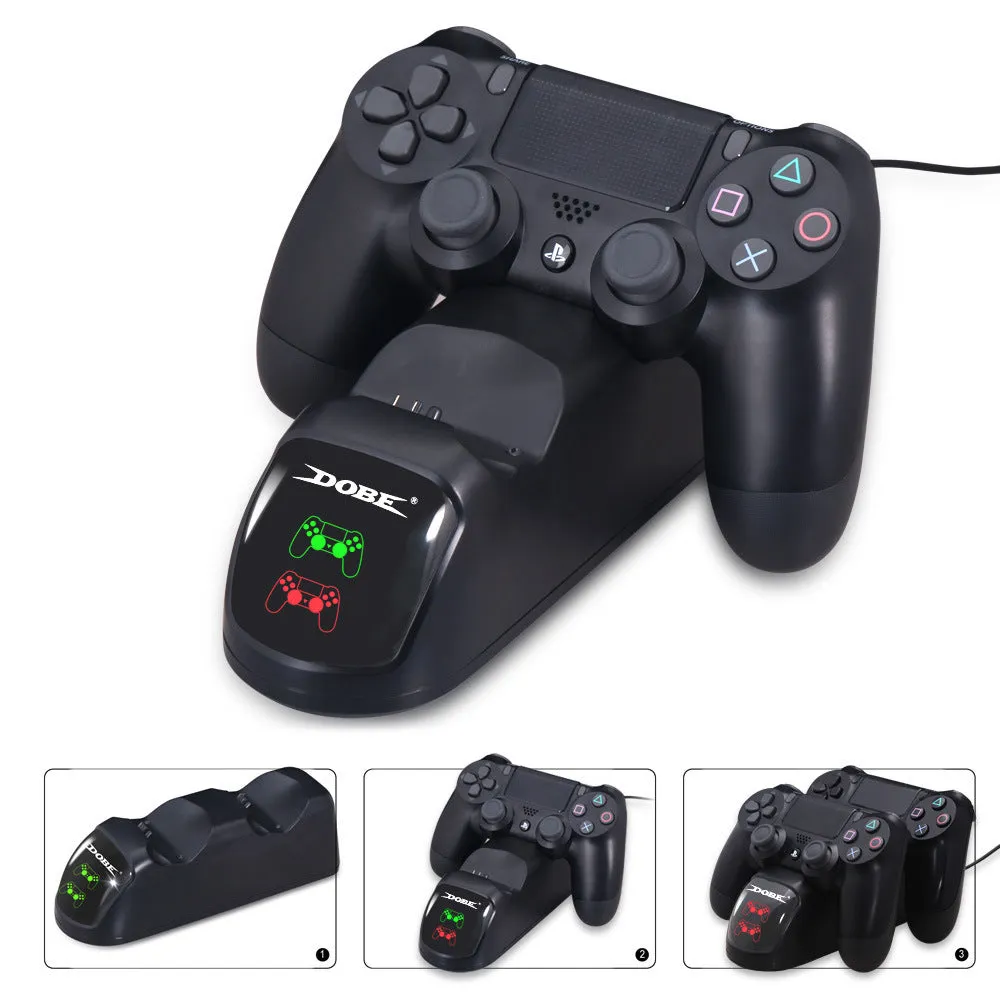 Dual USB PS4 Controller Charging Dock Station