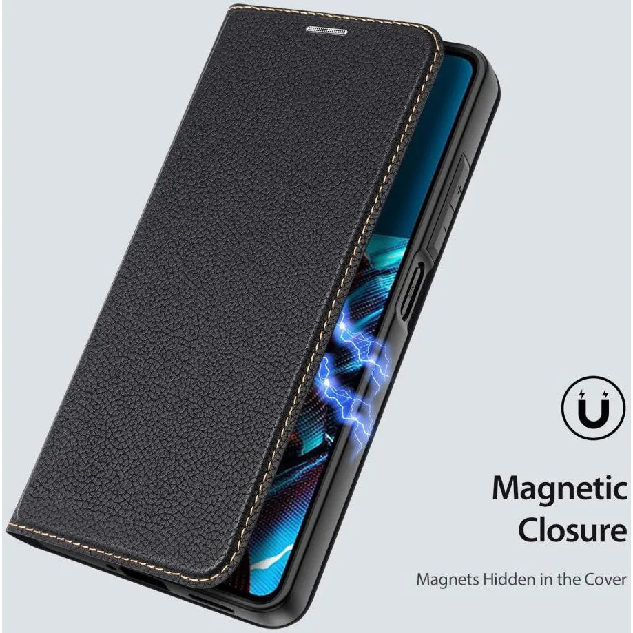 DUX DUCIS Skin X2 Tough Rugged Flip Wallet Case for Xiaomi Redmi Note 12 Pro 5G / Poco X5 Pro 5G - Black