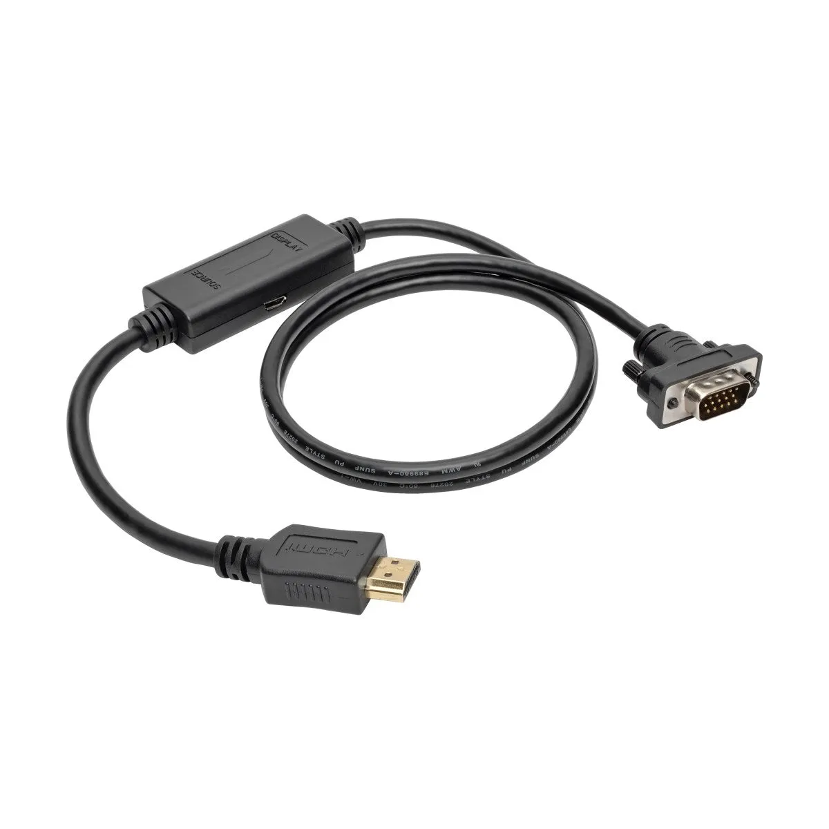 Eaton Tripp Lite Series Hdmi To Vga Active Adapter Cable (Hdmi To Low-Profile Hd15 M/M), 6 Ft. (1.8 M) - Adapter Cable -