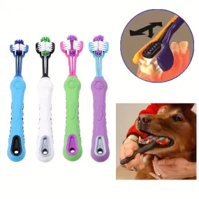 Effortless Oral Care for Dogs and Cats  3Sided Pet Toothbrush