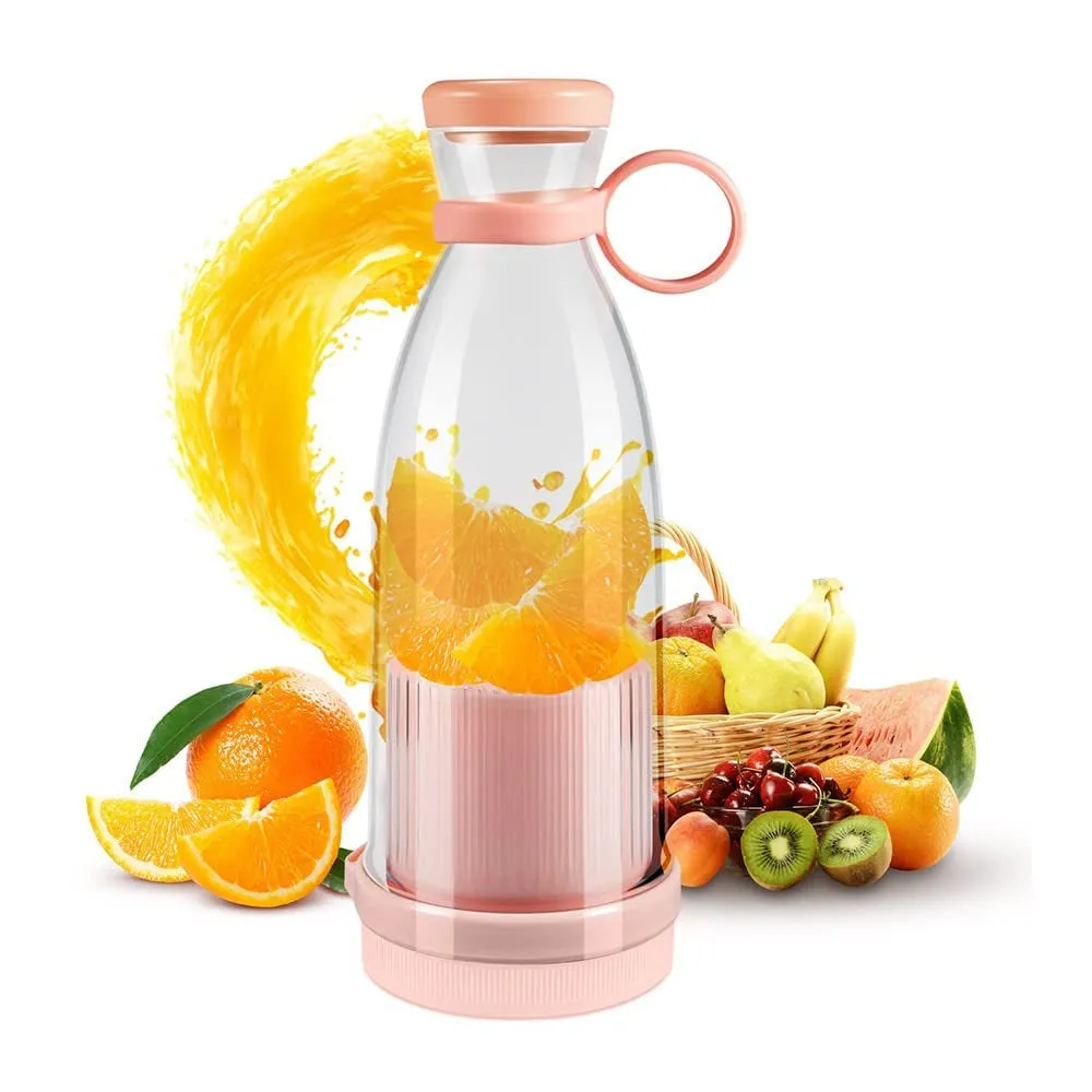 Electric Juicer Machine with Wireless & USB Rechargeable Battery | Mini Portable Blender Mixer Smoothie | Bottle Juicer Blender | Shake Maker Juice Mixer Fruit Juice & Vegetable Juice