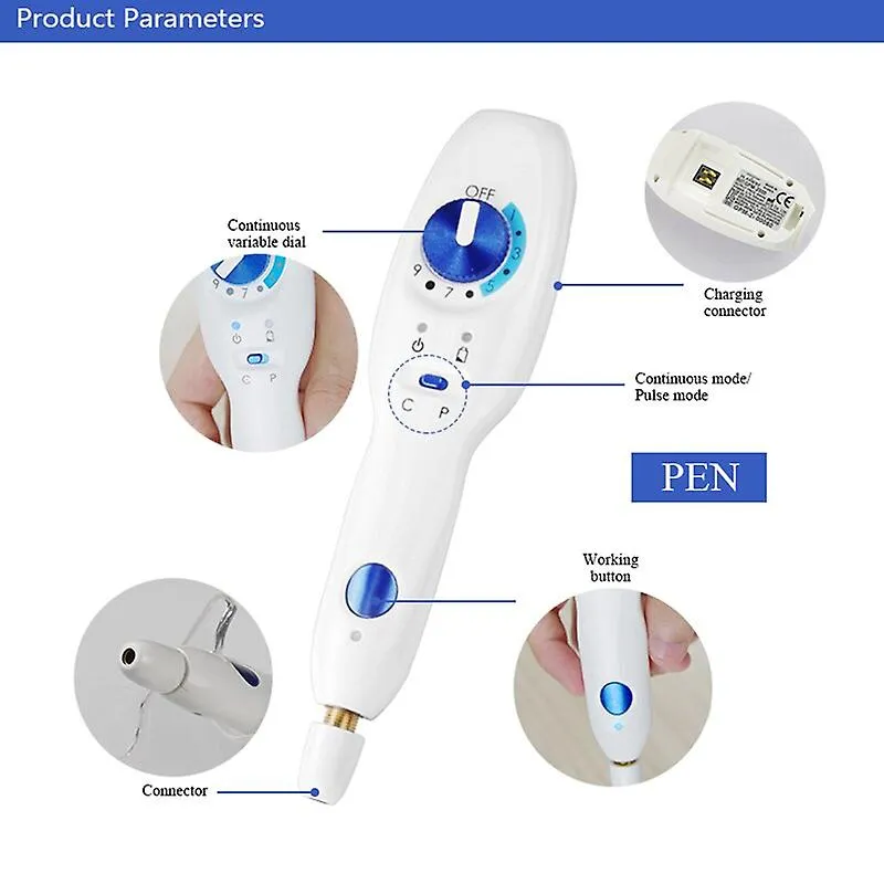 EU Plug 2020 New 2Th High-Pressure Plasma Pen From Korea With Wrinkle Eyelid Lift Skin Anti-Wrinkle Mole Remover Device Galvanic Machine Fa0908