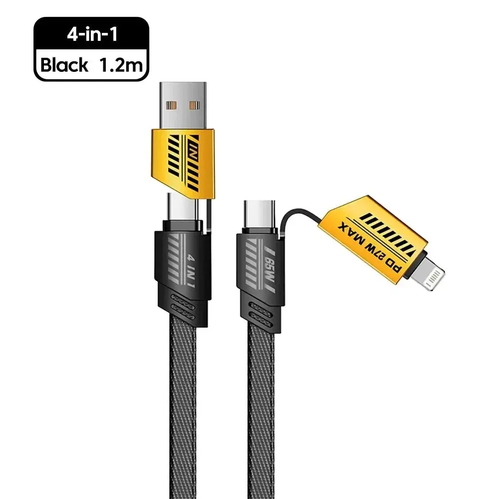 Fast charging cable|4 in 1 Fast Charging Cable PD 65W USB Cable Type C