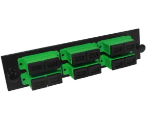 Fiber Adapter Panel, Single Mode, 6 SC/APC Duplex Couplers