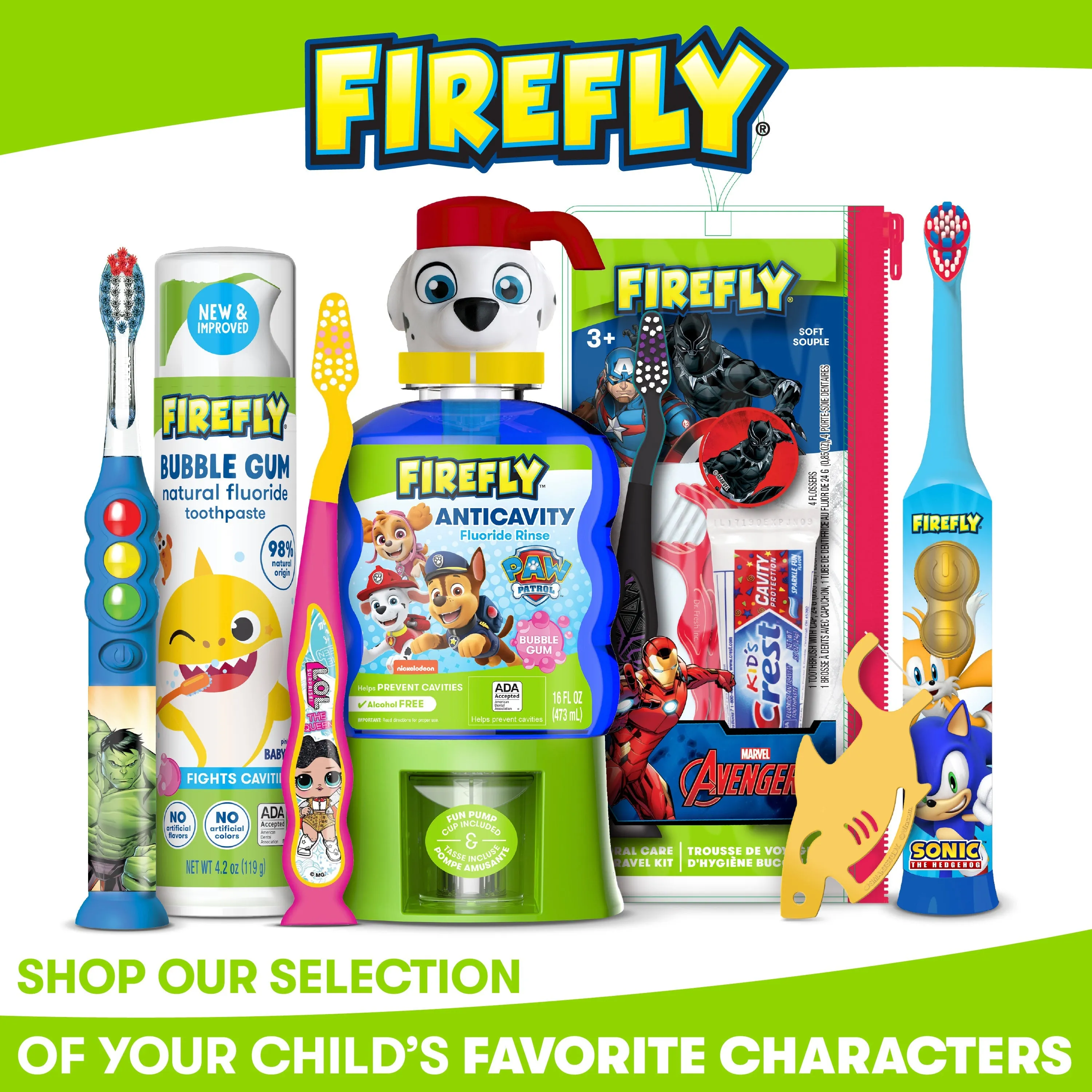 Firefly Clean N' Protect Baby Shark Battery Powered Toothbrush With 3D Antibacterial Cover