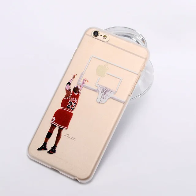 For NBA Basketball Phone Case for iphone 5 5se 6 6s 7 plus Cases Jordan 23 James Harden Curry Bryant Hard Back Cover NBA Jersey