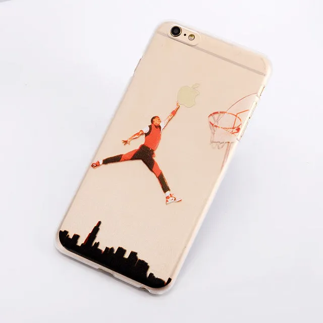 For NBA Basketball Phone Case for iphone 5 5se 6 6s 7 plus Cases Jordan 23 James Harden Curry Bryant Hard Back Cover NBA Jersey