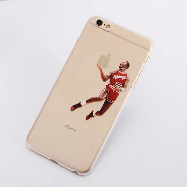 For NBA Basketball Phone Case for iphone 5 5se 6 6s 7 plus Cases Jordan 23 James Harden Curry Bryant Hard Back Cover NBA Jersey