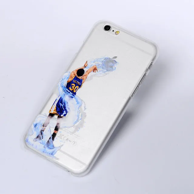 For NBA Basketball Phone Case for iphone 5 5se 6 6s 7 plus Cases Jordan 23 James Harden Curry Bryant Hard Back Cover NBA Jersey