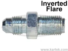 Fragola AN -3 Male To 10mm 1.5 Thread Inverted Flare Male Steel Straight Brake Adapter Fittings