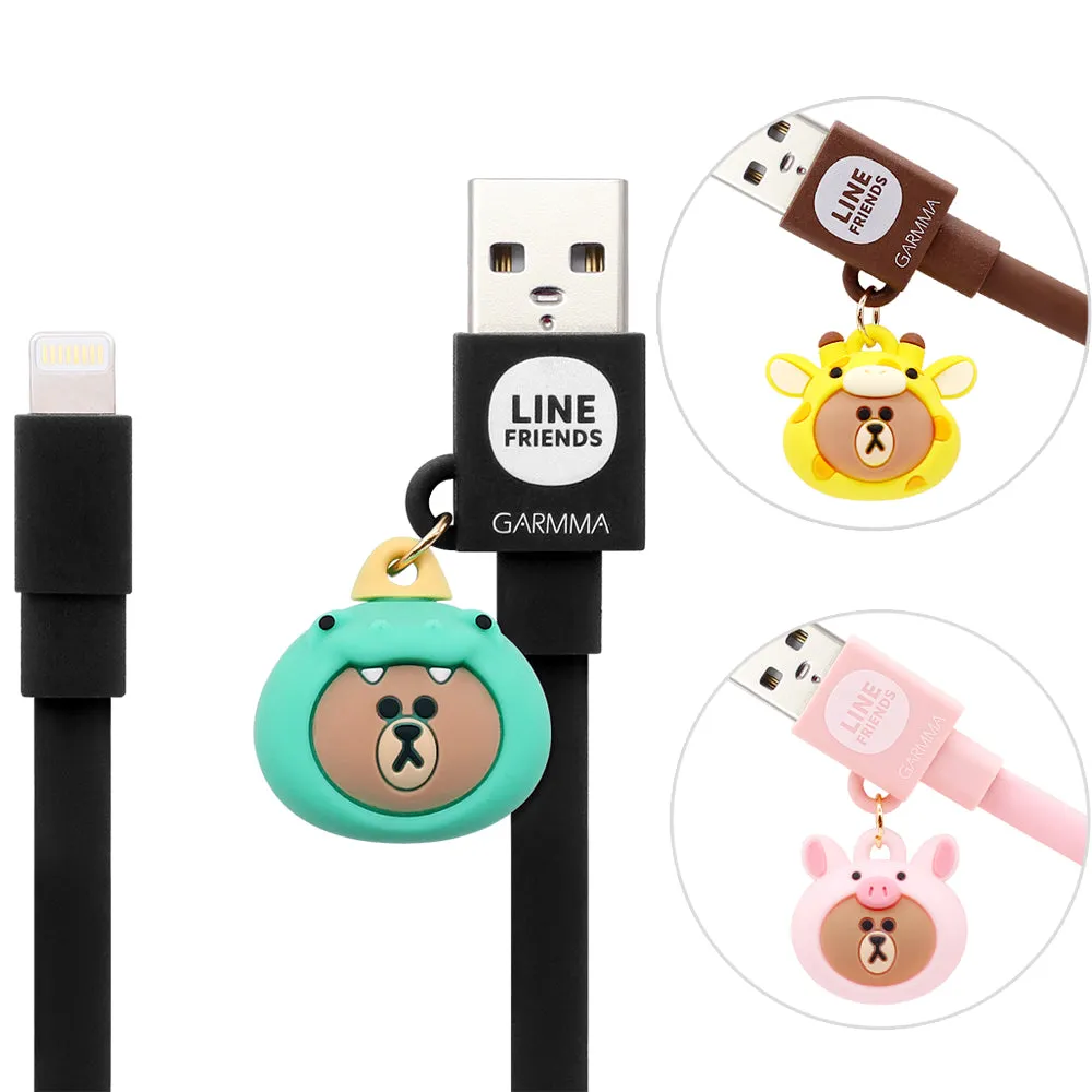 GARMMA Line Friends 1.2M Doll Dangler MFI Lightning Cable for Apple iPhone iPad iPod