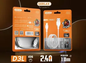 Gerlax USB Lightning Cable for Apple 1M Data Sync Charger for iPhone iPad White