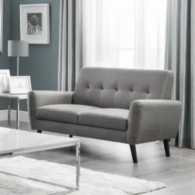 Grey Velvet 2 Seater Sofa