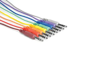 Hosa Balanced Patch Cables, 1/4 inch TRS to Same - 1ft