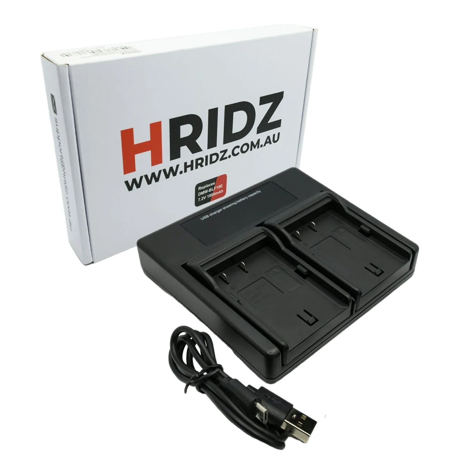 Hridz BLF19 Dual Charger for Panasonic DMW-BLF19 G9 GH5s GH5 GH4 GH3 Battery