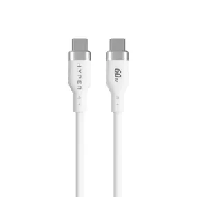 HyperJuice USB-C Silicone Charging Cable (1.5m/5ft) - White