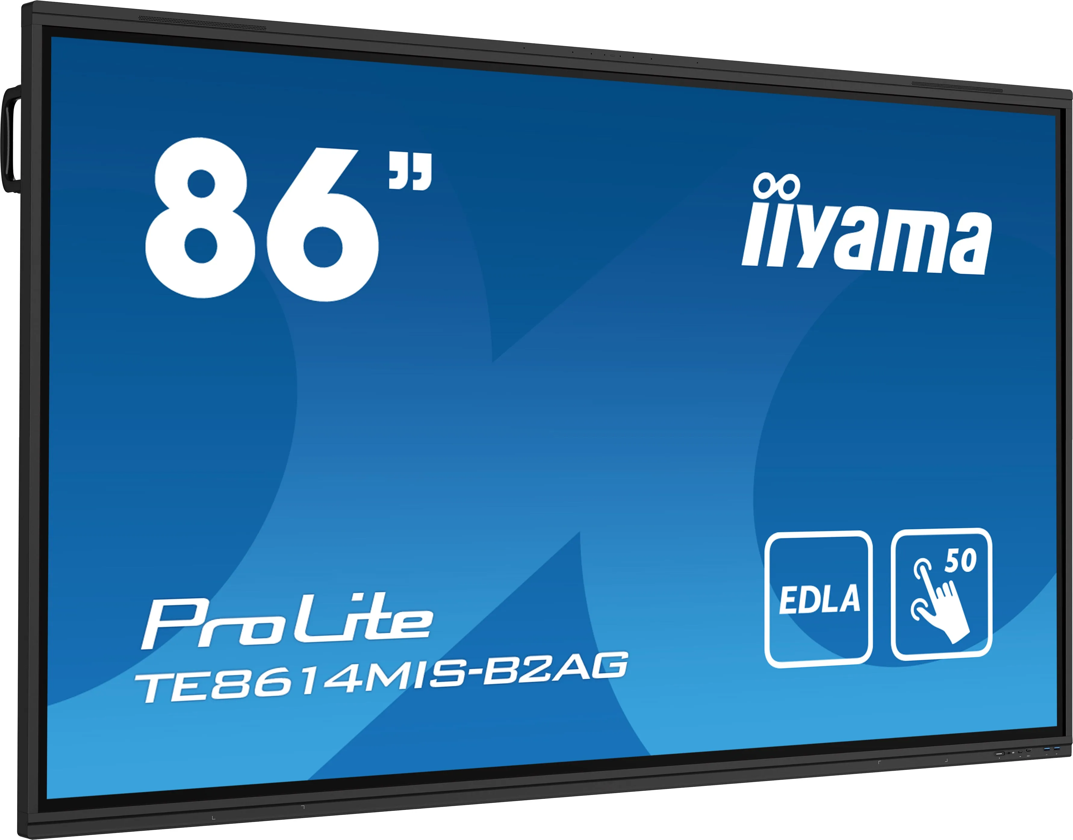 Iiyama Prolite Te8614mis-B2ag 86" Class (85.6" Viewable) Led-Backlit Lcd Display - 4K - For Digital Signage / Interactiv