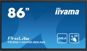 Iiyama Prolite Te8614mis-B2ag 86" Class (85.6" Viewable) Led-Backlit Lcd Display - 4K - For Digital Signage / Interactiv