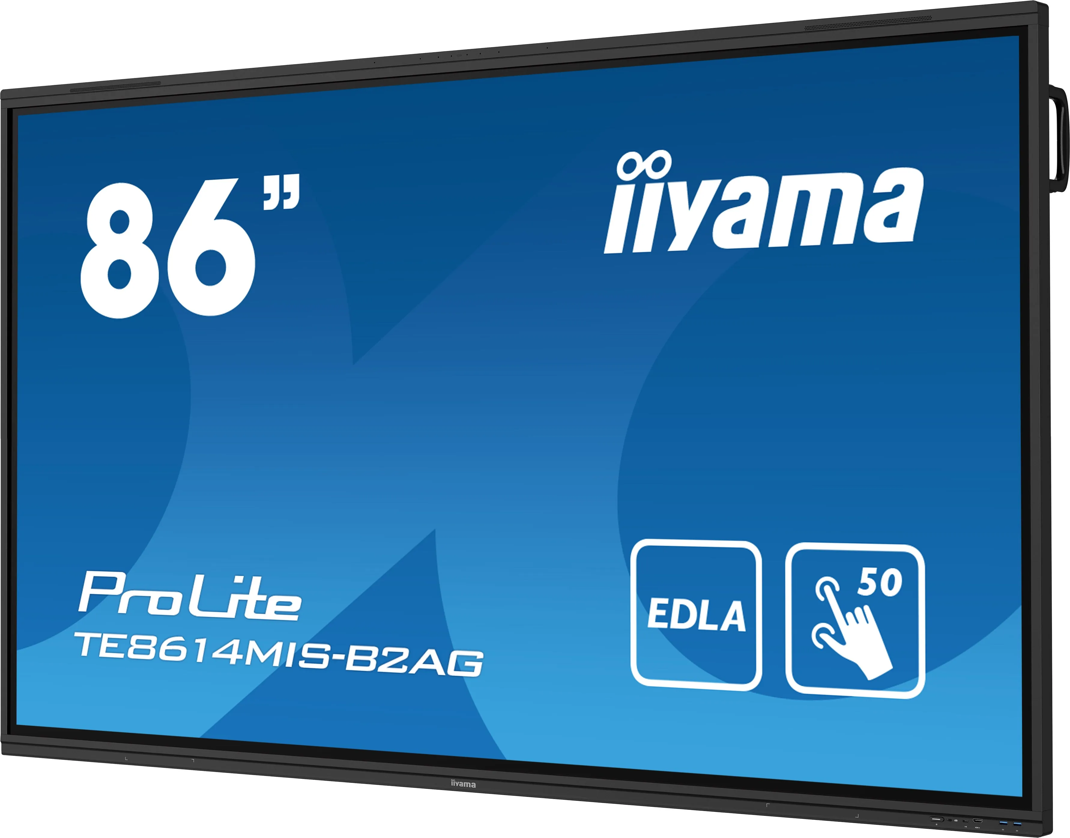 Iiyama Prolite Te8614mis-B2ag 86" Class (85.6" Viewable) Led-Backlit Lcd Display - 4K - For Digital Signage / Interactiv