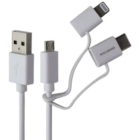 InMotion (3.3-Ft) Multi-Tip Micro-USB to USB-A Charge/Sync Cable - White