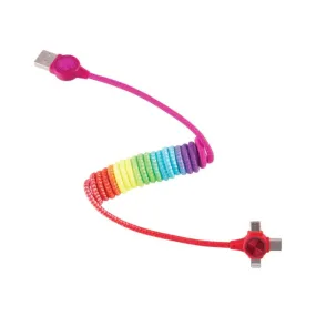 IS Gift 3 in 1 Spring Charging Cable Rainbow