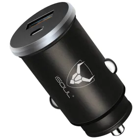 iSOUL Qualcomm Certified USB   PD Car Charger 12V/24V (5V/5A/30W)