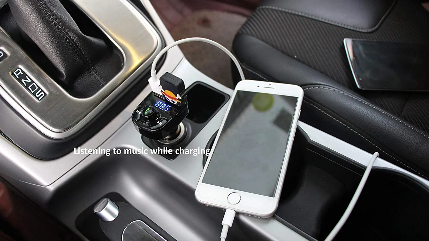 ITEM# 0034   Handsfree Call Car Charger, Wireless Bluetooth FM Transmitter Radio Receiver, Mp3 Audio Music Stereo Adapter, Dual USB Port Charger Compatible for All Smartphones, Samsung Galaxy, LG, HTC, etc. (Watch Video)