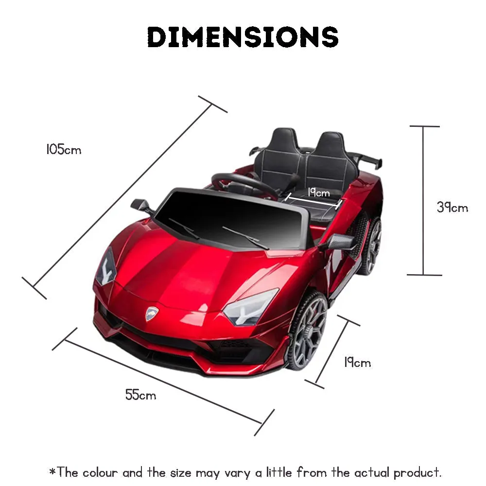 Kids Electric Sports Car Lamborghini rechargeable remote-controlled music-playing, with lights multifunctional toy perfect gift for boys girls