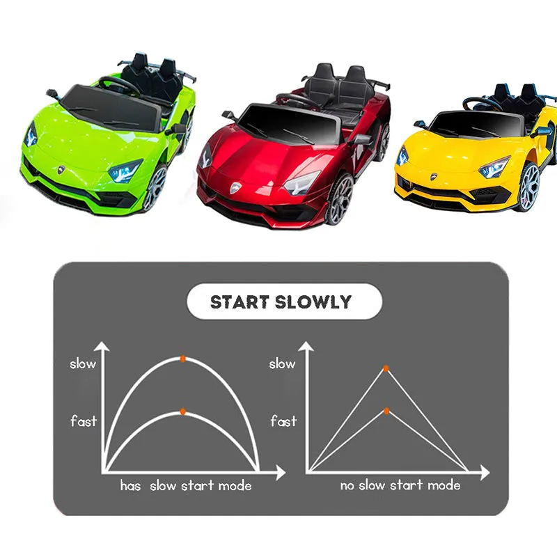 Kids Electric Sports Car Lamborghini rechargeable remote-controlled music-playing, with lights multifunctional toy perfect gift for boys girls