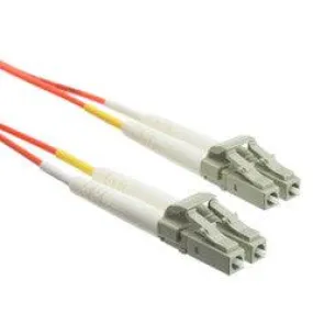 LC OM4 Duplex 2.0mm Fiber Optic Patch Cord, OFNR, Multimode 50/125, Aqua Jacket, Beige Connector, 4 meter (13.1 ft)