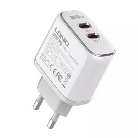 Ldnio 2xUSB-C PD USB-C to Lightning Fast Charger - White | 700280