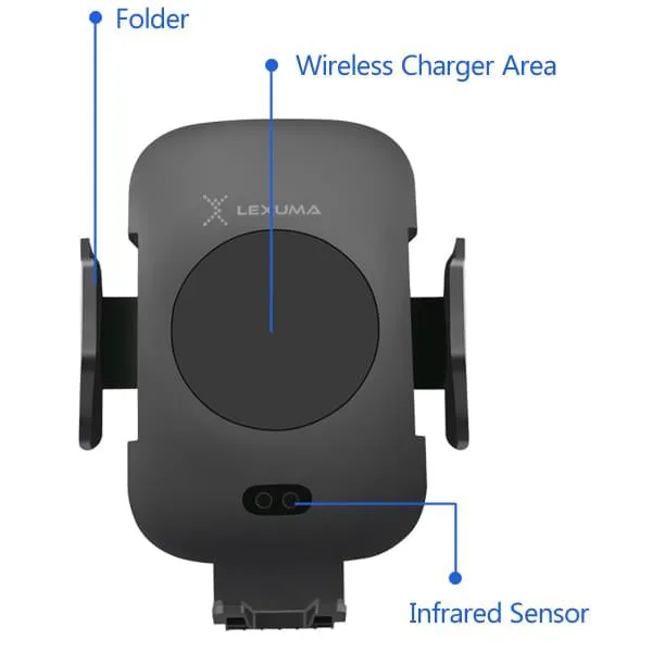 Lexuma XMount Automatic Infrared Sensor Qi Wireless Car Charger Mount