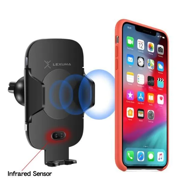 Lexuma XMount Automatic Infrared Sensor Qi Wireless Car Charger Mount