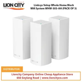 Linksys Velop Whole Home Mesh Wifi System WHW-303-AH (PACK OF 3)