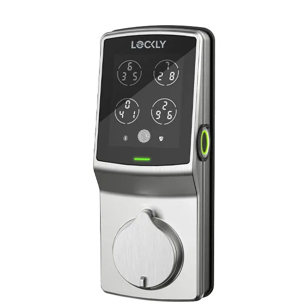 Lockly Guard - DEADBOLT 728WZ - Z-Wave Edition  Smart Lock-  Keypad-Fingerprint Biometric-  Wi-Fi-Bluetooth App Controlled - Includes Wi-Fi Hub - Satin Nickel