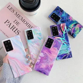 LOVECOM Laser Gradient Marble Phone Case For Samsung