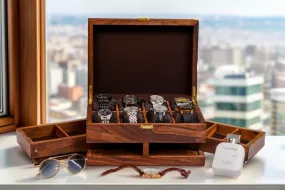 Luxury Wooden Watch Box Side Drawer ( 8slot 2 draz)