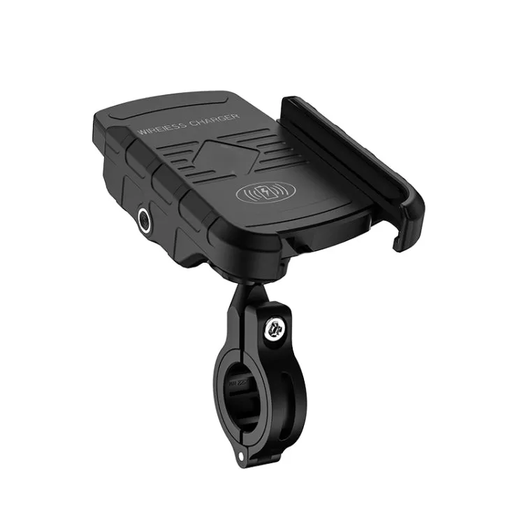 M9 Motorcycle Wireless Charging Mobile Phone Bracket 15W Fast Charging Mobile Phone Navigation Bracket(Black)