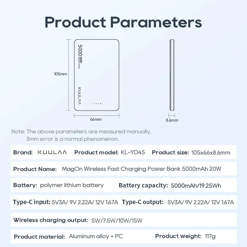 Magsafe Power Bank 5000mAh Magnetic Wireless Phone Charger External Battery 20W Fast Charging For iPhone 15 14 PowerBank