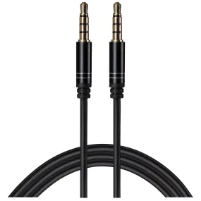 Maplin 3.5mm Aux Stereo 4 Pole Jack Plug to 3.5mm 4 Pole Jack Plug Cable - Black, 3m