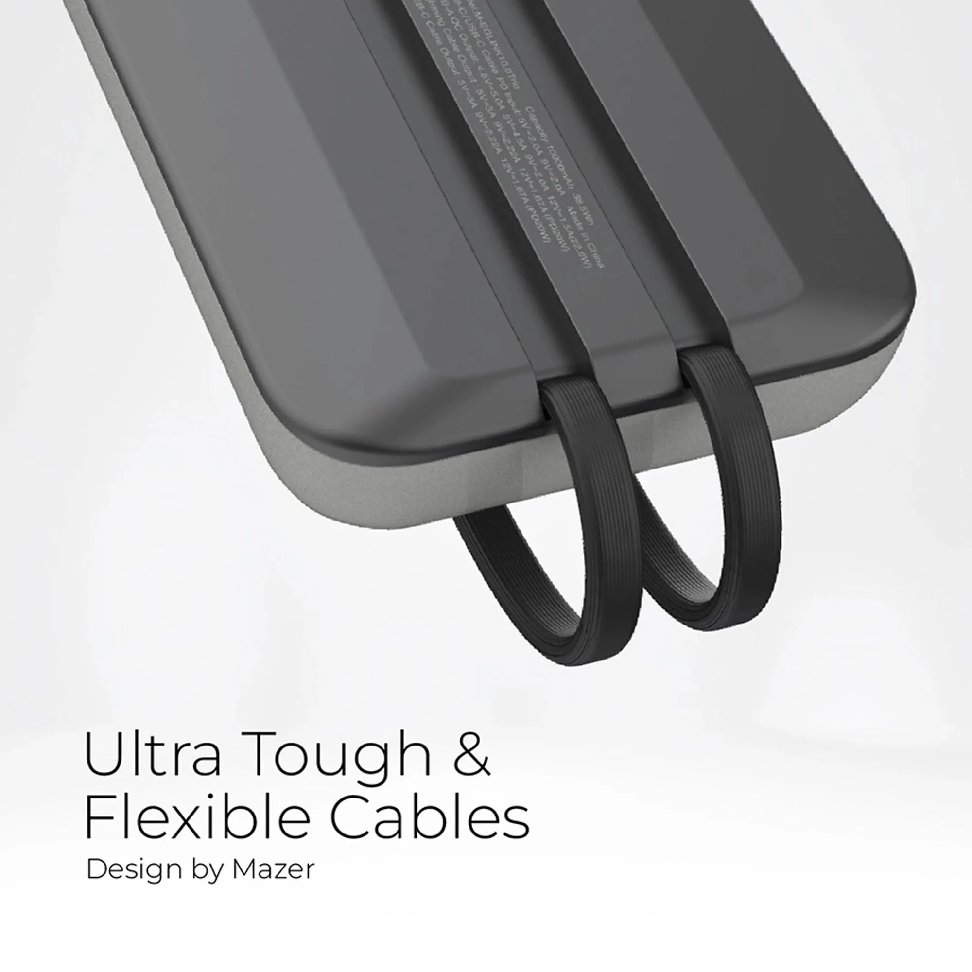 Mazer PowerCharge Link 1020 10,000mAh PD20W ( Built-in Dual USB C Cables ) Power Bank