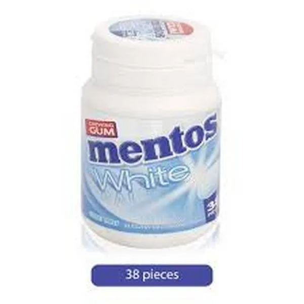 MENTOS WHITE GUM JAR 54GM