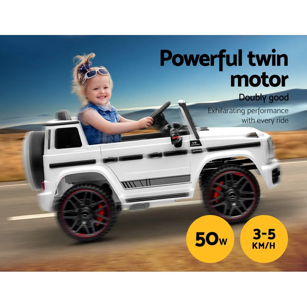 Mercedes-Benz Kids Ride On Car Electric AMG G63 Licensed Remote Cars 12V - White